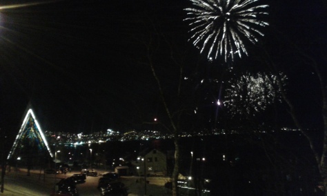 Fireworks over Tromso 